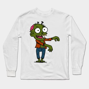 Halloween Zombie cartoon Long Sleeve T-Shirt